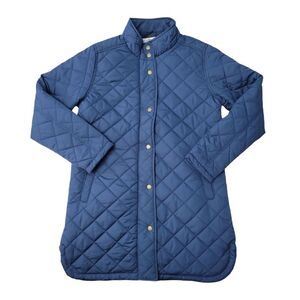 WP WEATHERPROOF Women's Lightweight Pockets Long Quilted Jacket - Dark Blue